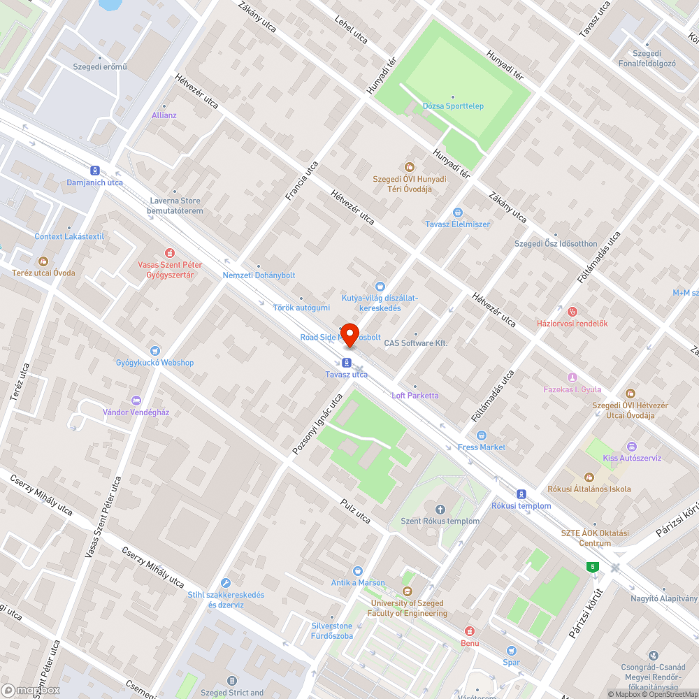 Hiányzó fa a Tavasz utcánál bejelentés helye