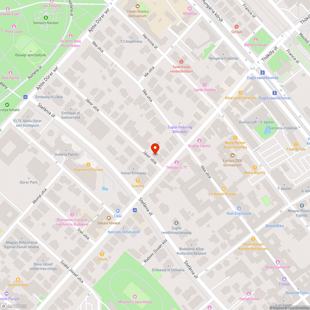 Üres fahely (Jávor utca) bejelentés helye