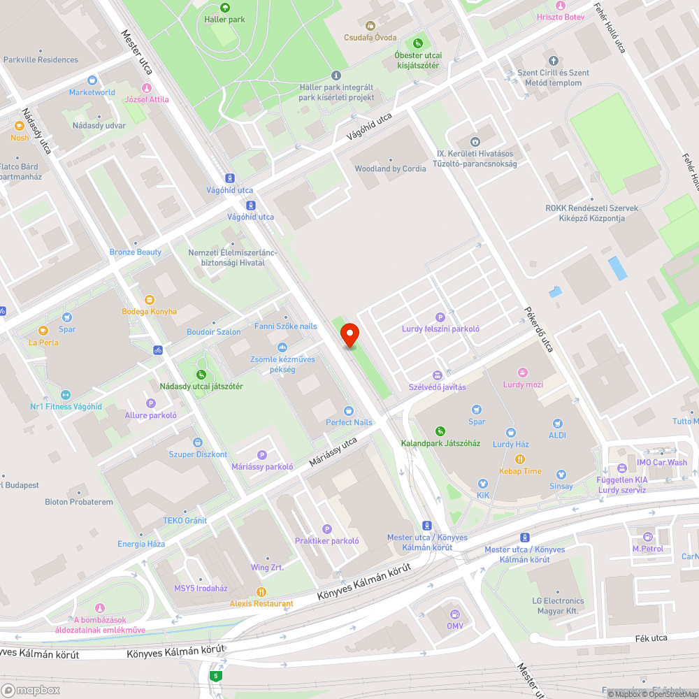 Elhagyott jármű bejelentés helye