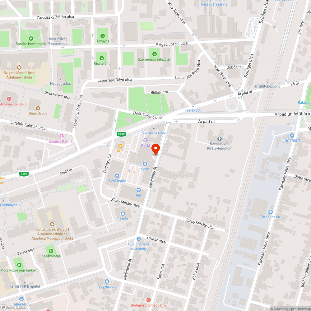 Süllyesztett vízelvezető csatorna bejelentés helye