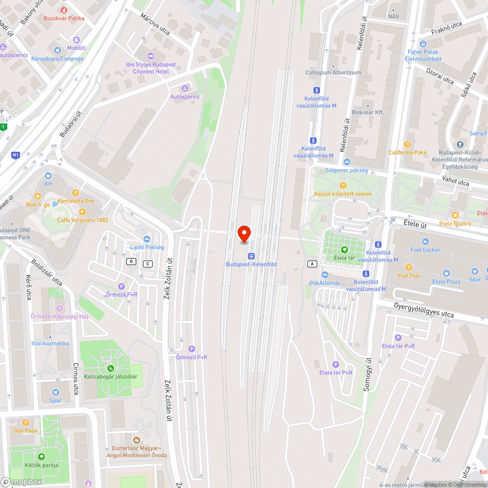 Kelenföld vasútállomás hangos vonatkürt bejelentés helye