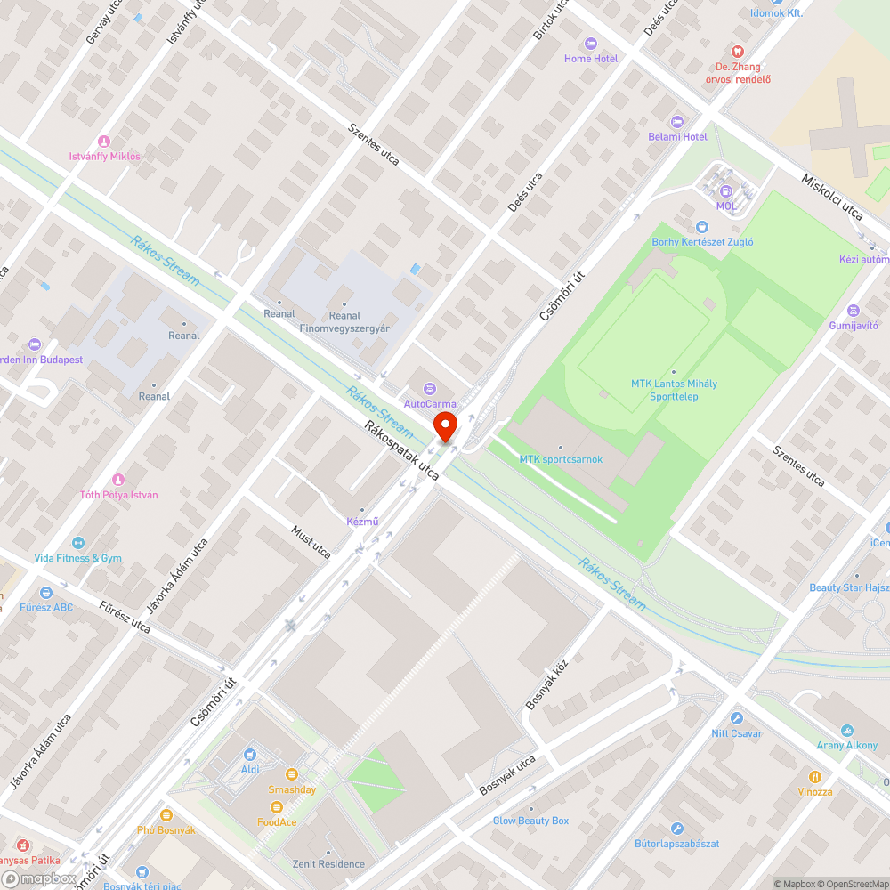 Zöldterületi parkolás bejelentés helye