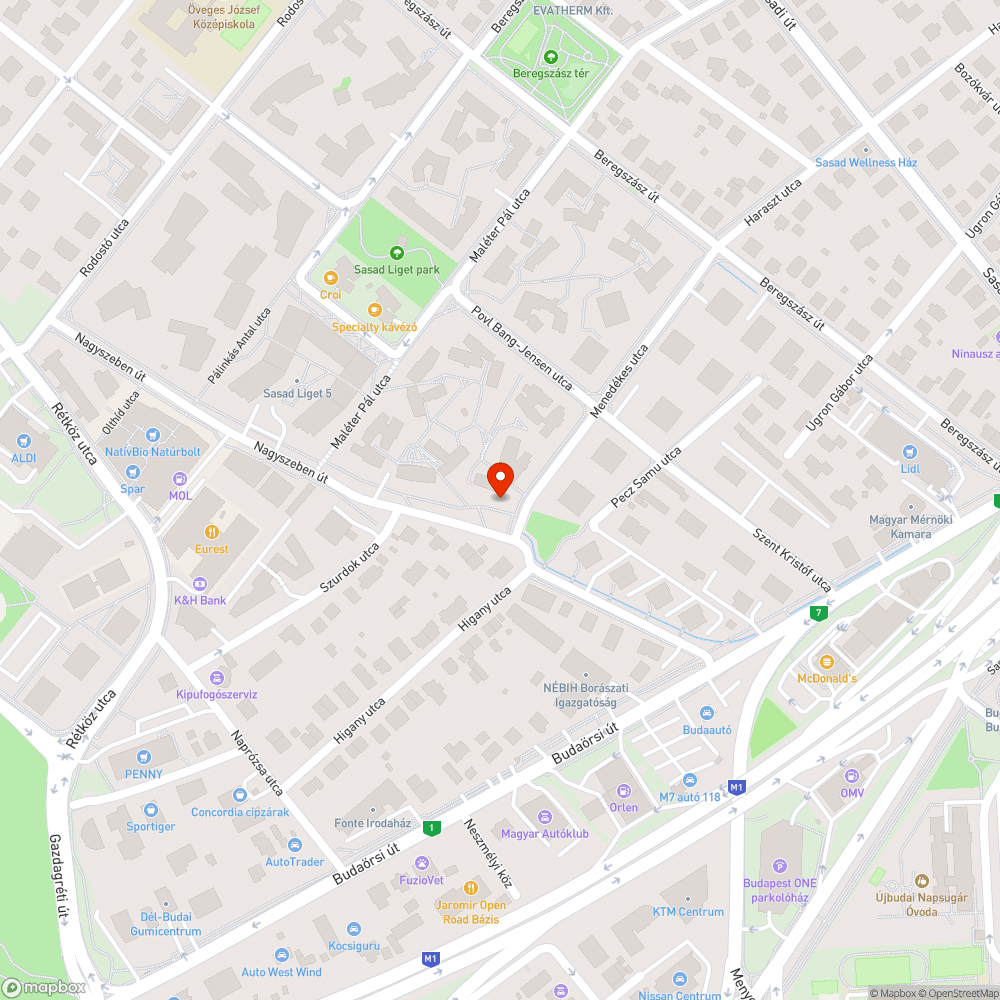 Nagyszeben út - Menedékes utca járda bejelentés helye