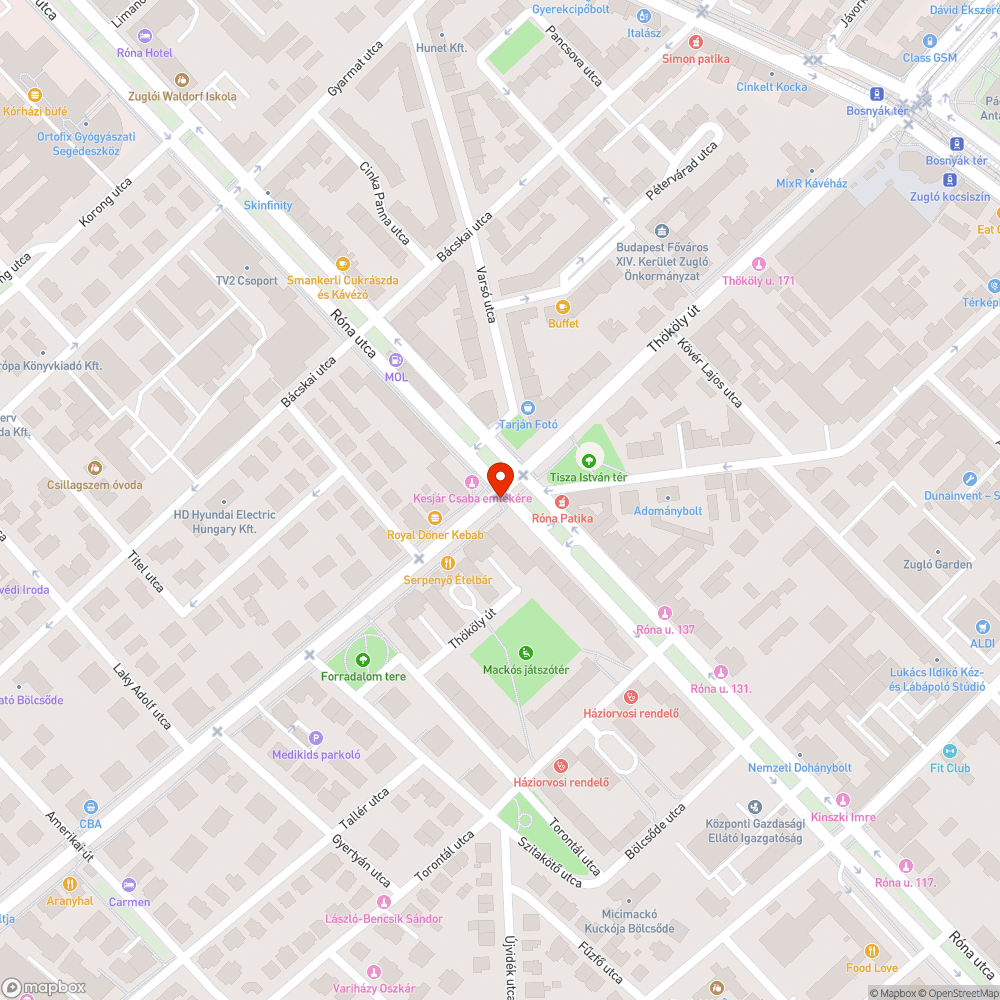 Leszakadni készülő lámpa bejelentés helye