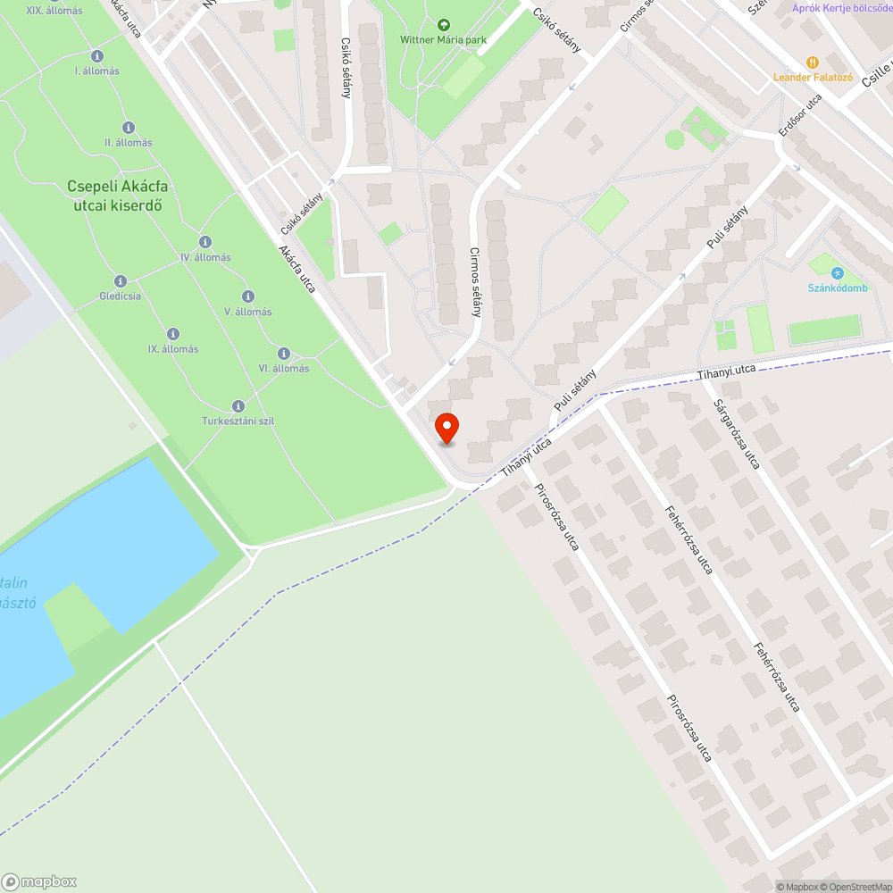 Hordalékos út bejelentés helye