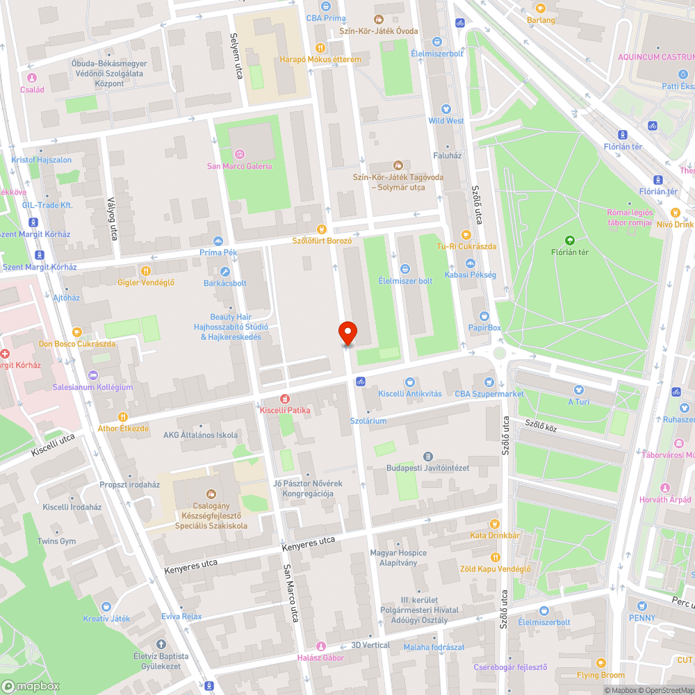 Lekopott kerékpáros felfestések a Zápor utcában bejelentés helye