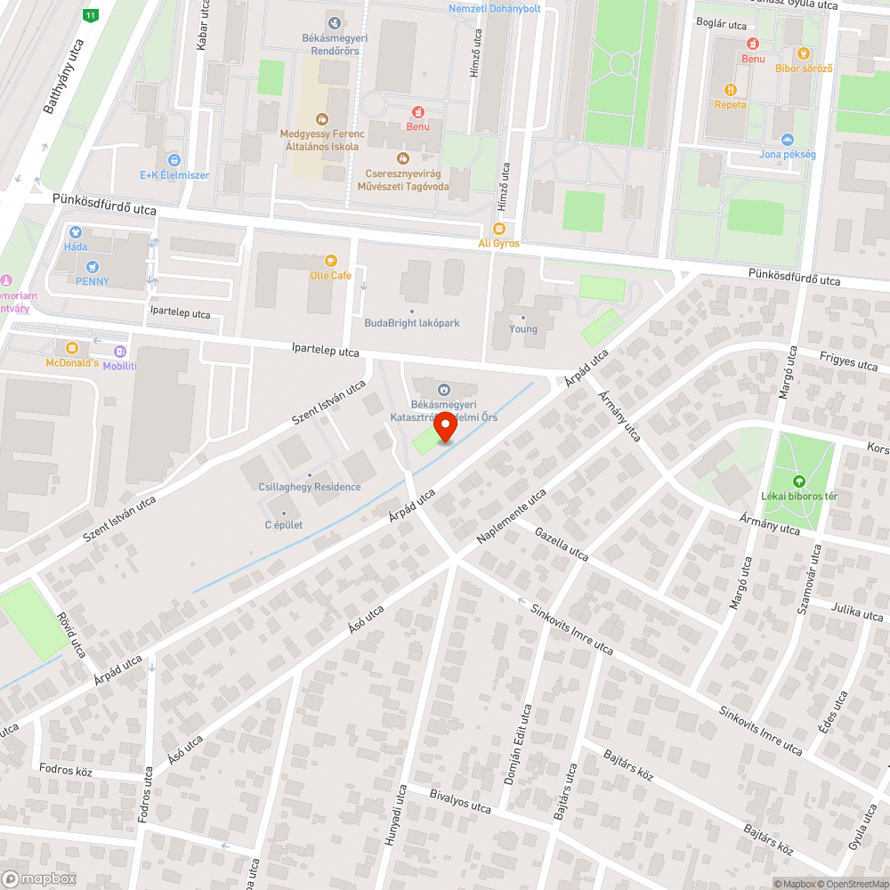 Gazos rész a csatorna mellett bejelentés helye