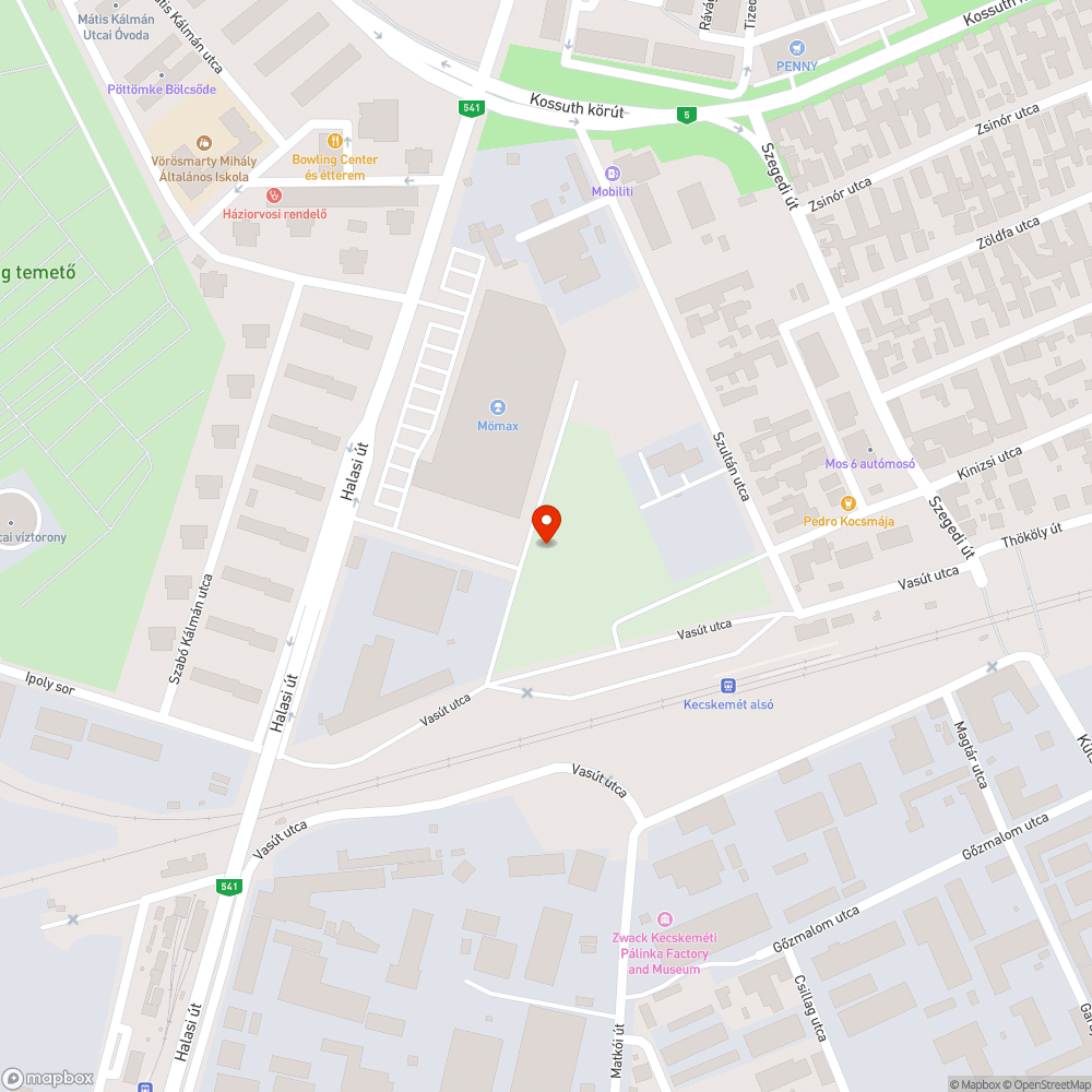 Hibás járatszámok a Google Maps-en, Kecskeméten bejelentés helye