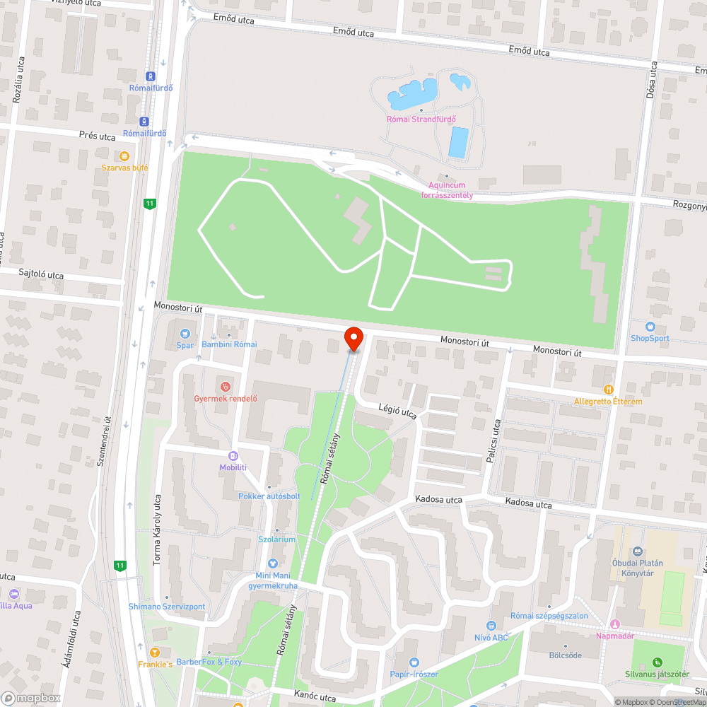 Kidőlt fa a Római sétányon bejelentés helye