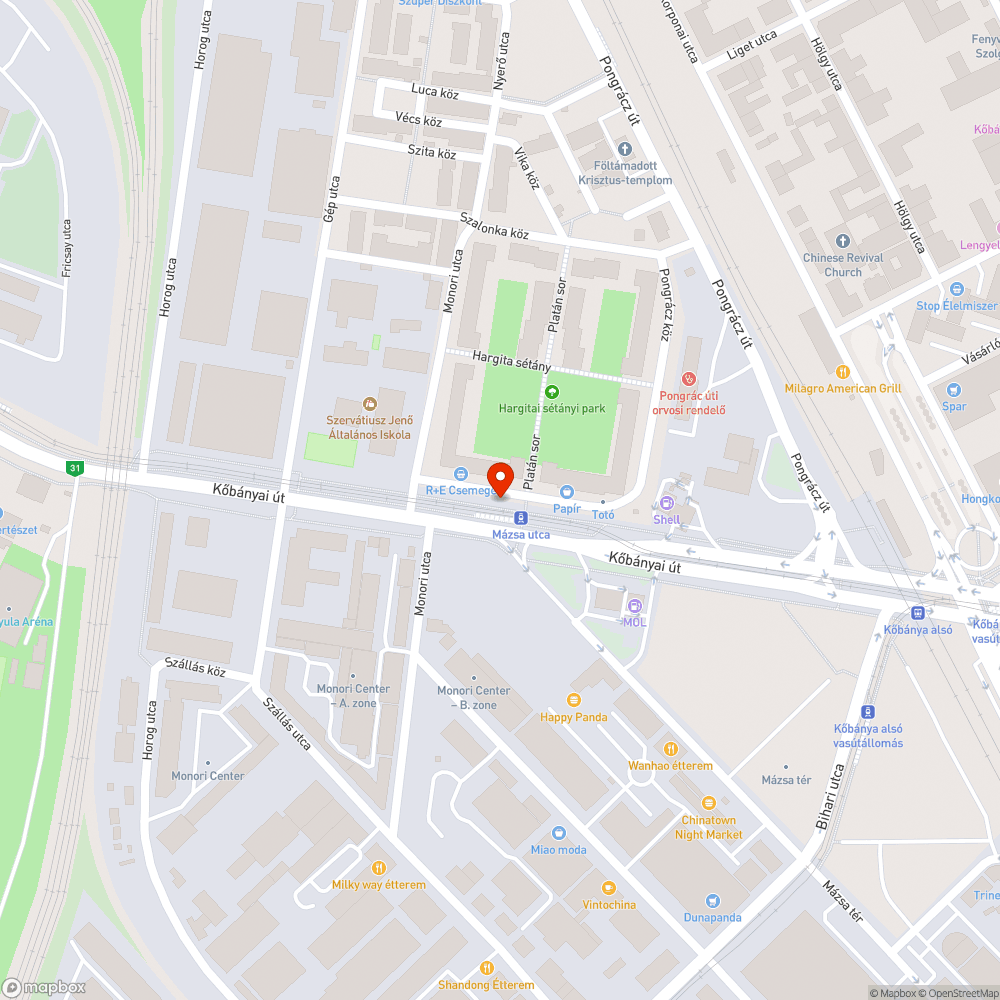 A fák ágai jelentősen belógnak a járdára bejelentés helye