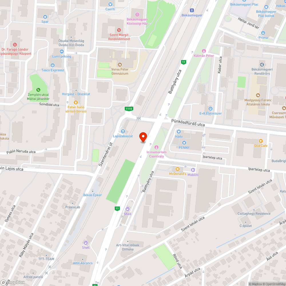 Hiányzó esőbeálló bejelentés helye