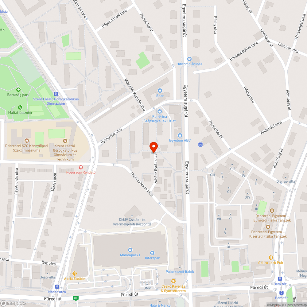 Megsülllyedt aszfalt bejelentés helye