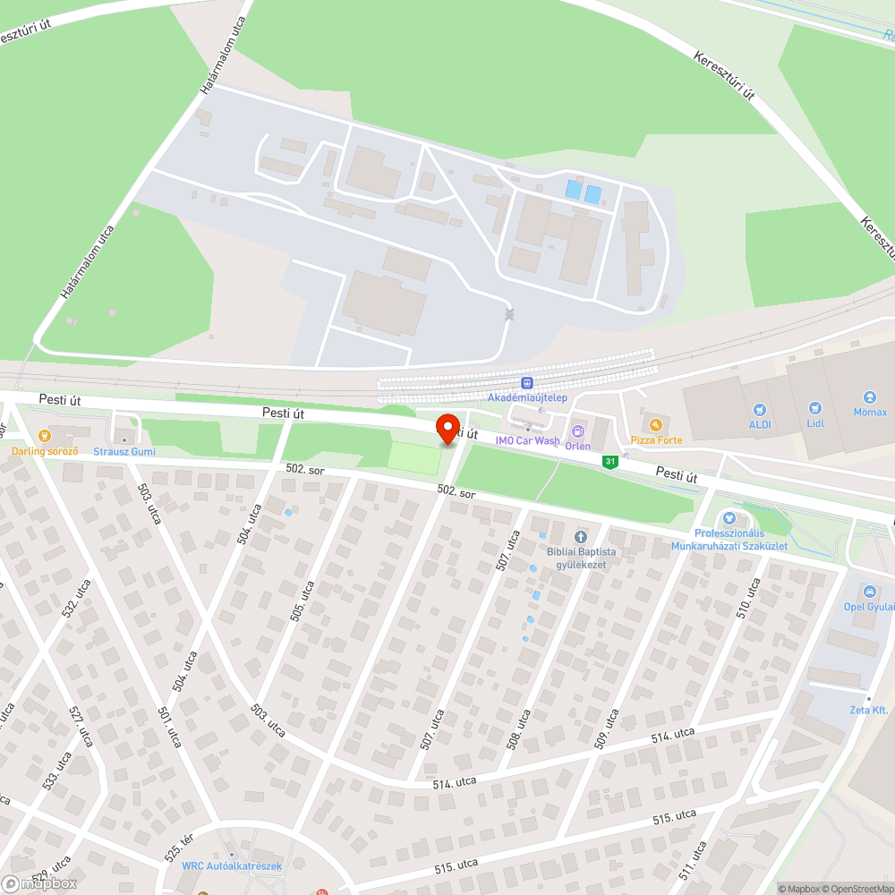 Elhagyott rendszám nélküli bejelentés helye