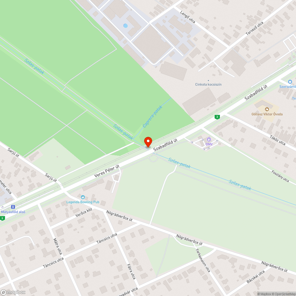 Hordalékos út bejelentés helye