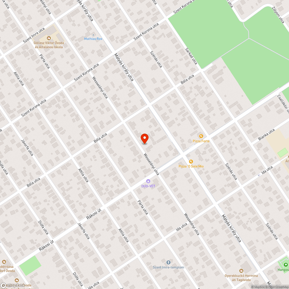 Eliszapolódott elzáró bejelentés helye