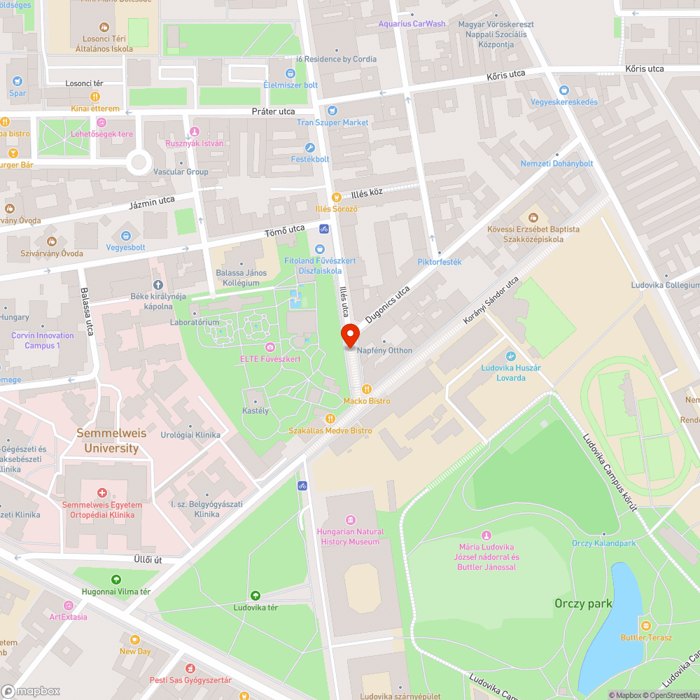 Leszakadt kuka a Fűvészkertnél bejelentés helye