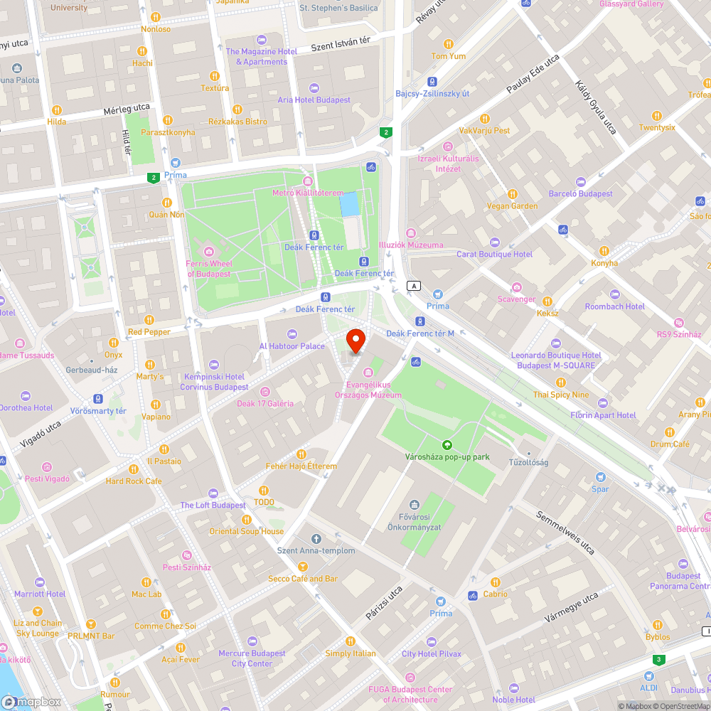 Deák Ferenc tér bejelentés helye