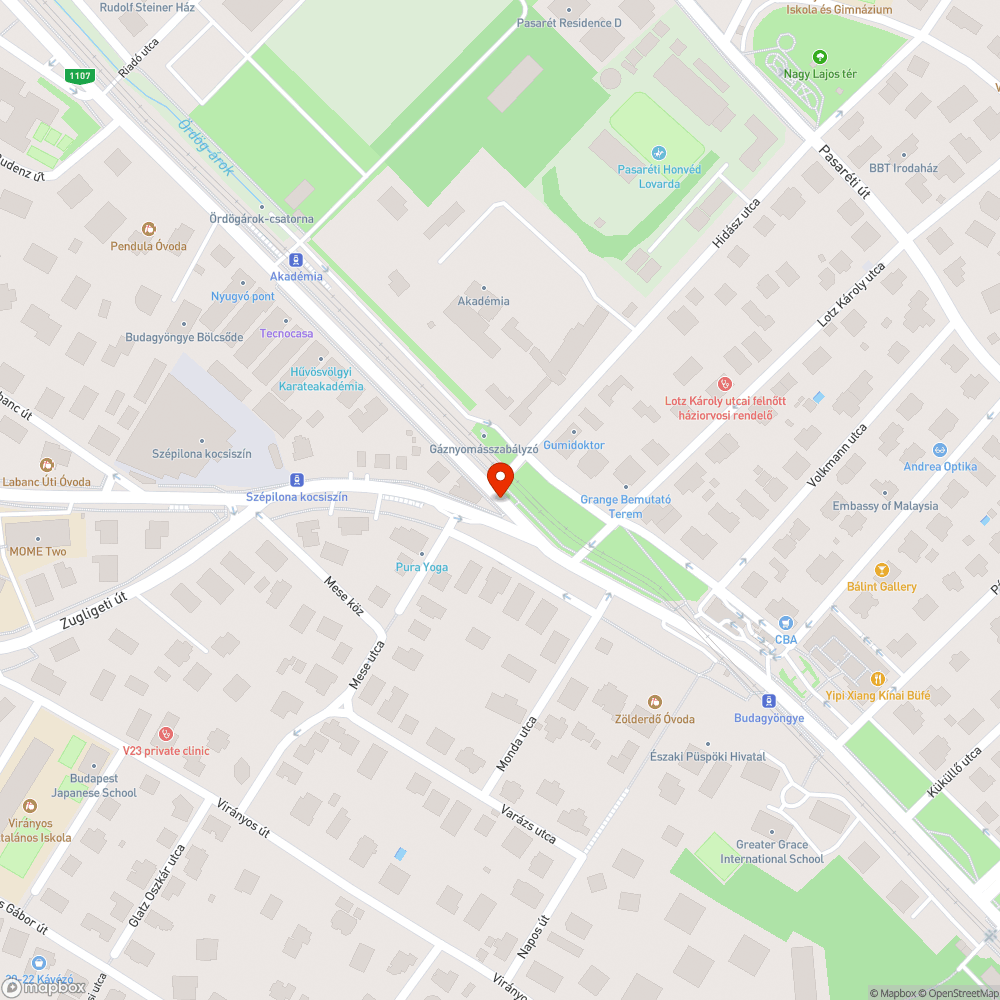 Meghajlított poller a Hűvösvölgyi úton bejelentés helye