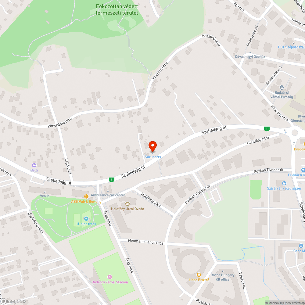 Szétszerelt autó bejelentés helye