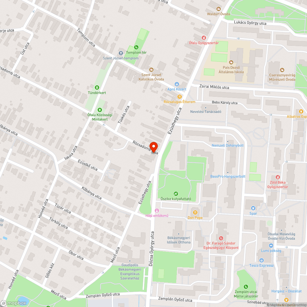 Elhagyott Corsa bejelentés helye