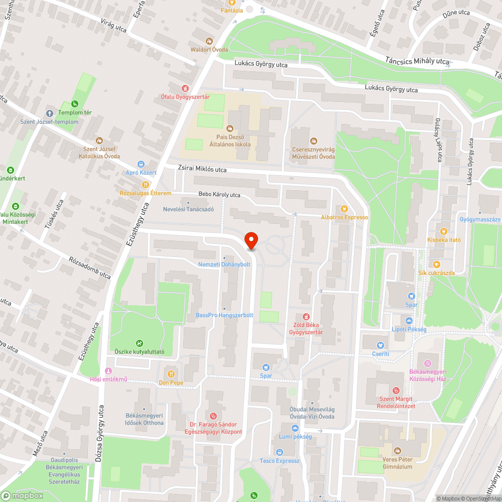 Elhagyott autó bejelentés helye