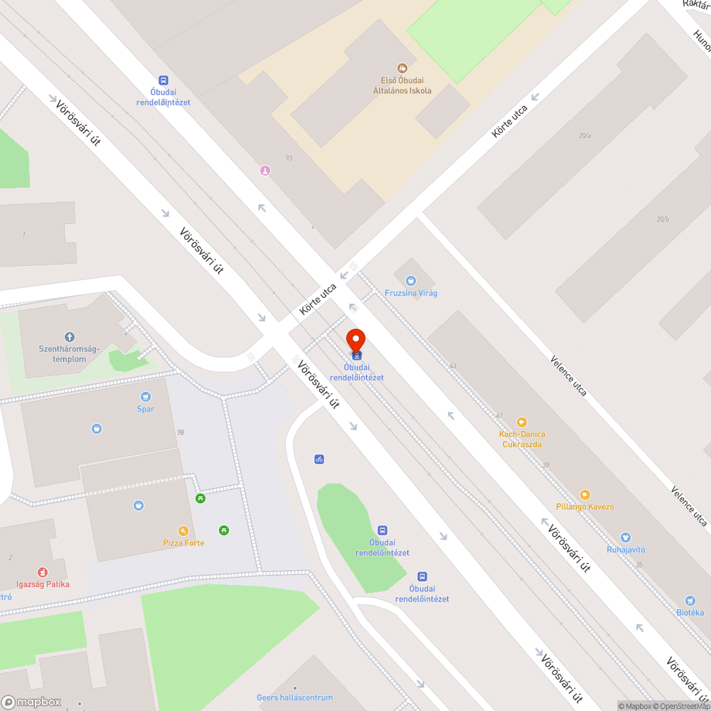 Összefirkált megálló bejelentés helye