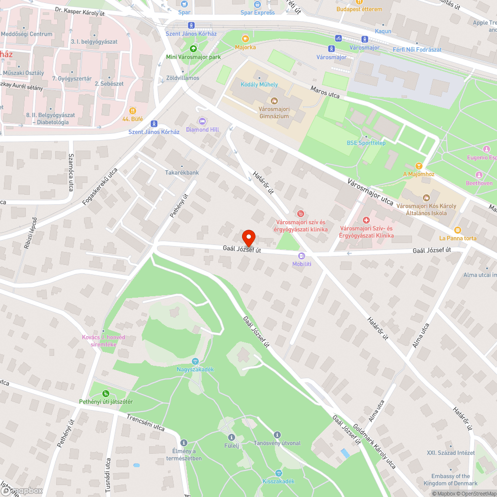 Kiszáradt fa bejelentés helye