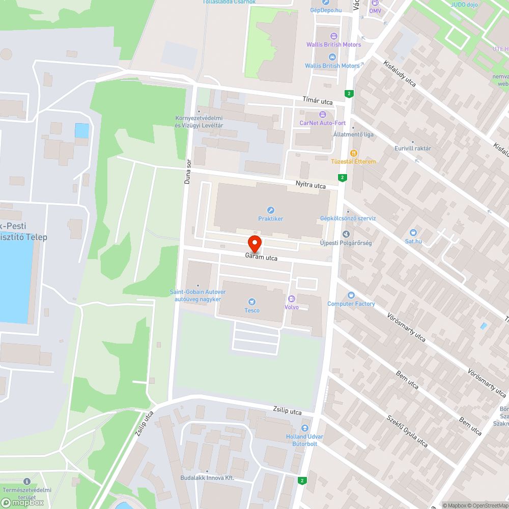 Elhanyagolt Tesco parkoló bejelentés helye