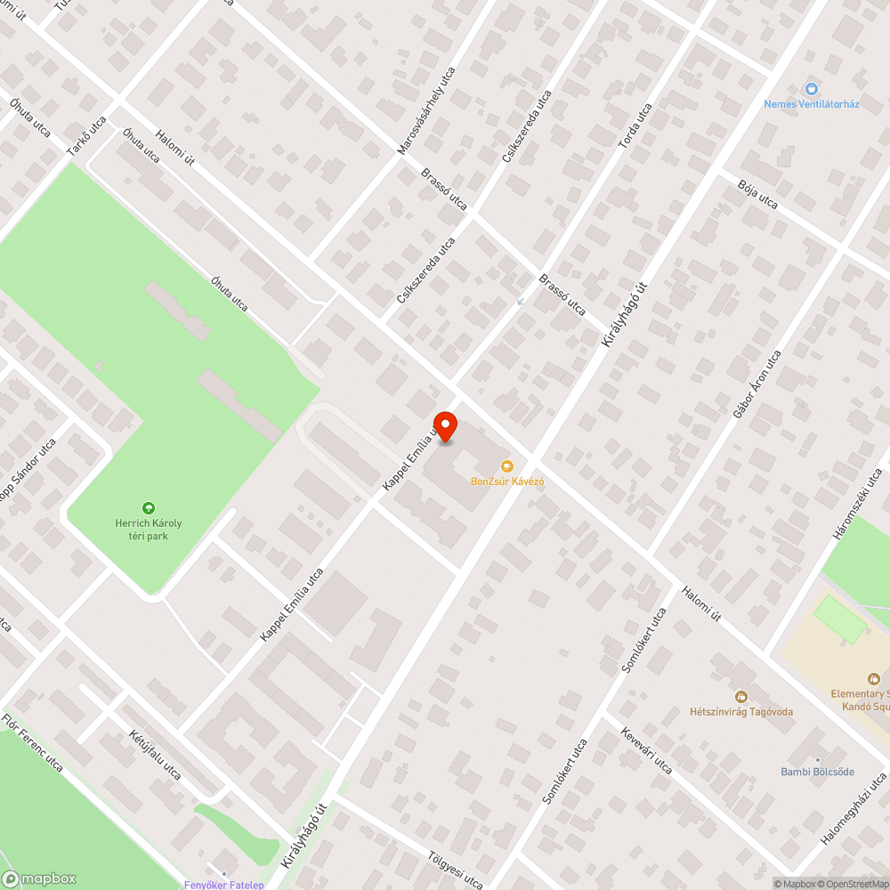 Elhagyott jármű bejelentés helye