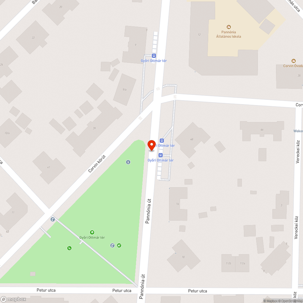 buszmegálló bejelentés helye