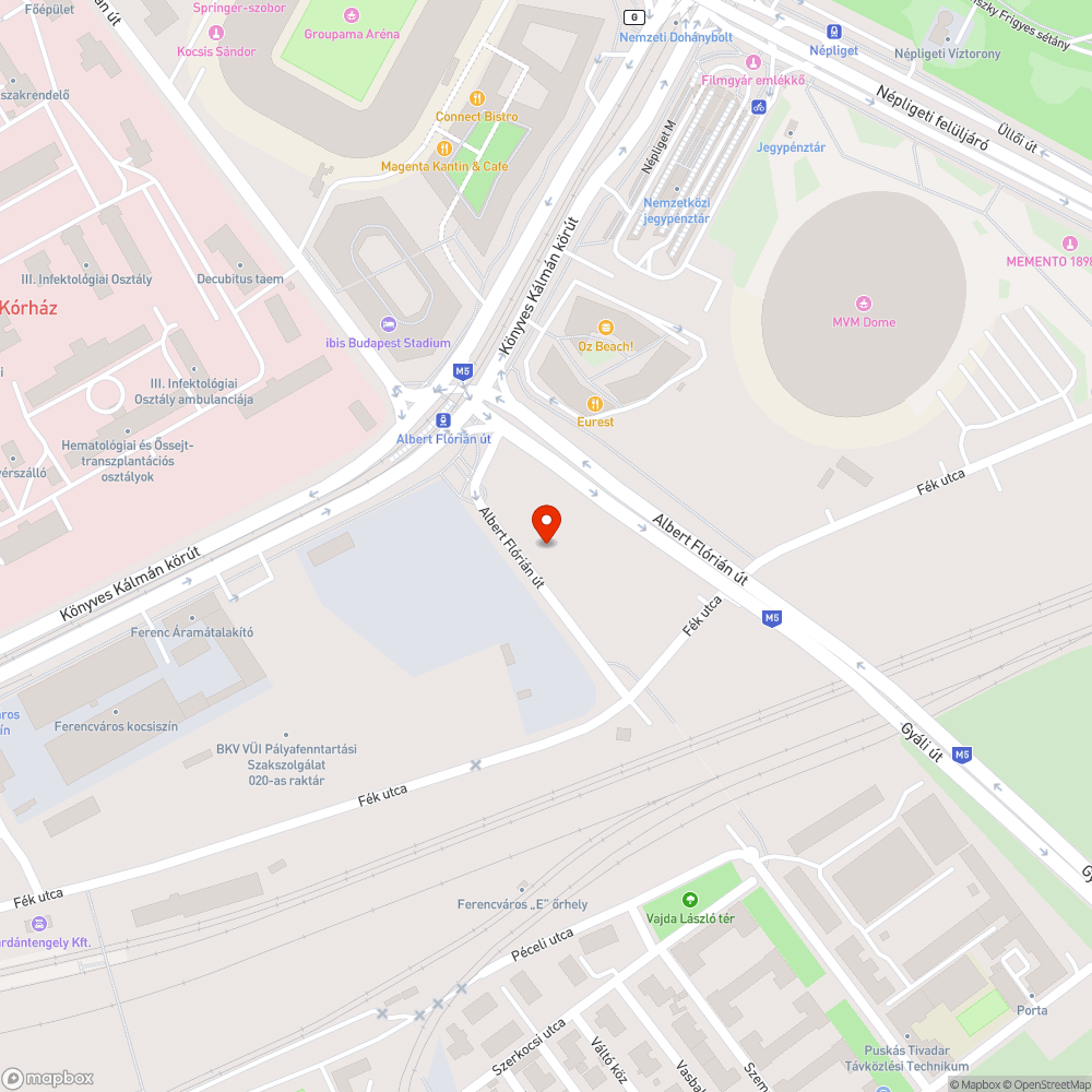 Szemét a Gyáli úton bejelentés helye