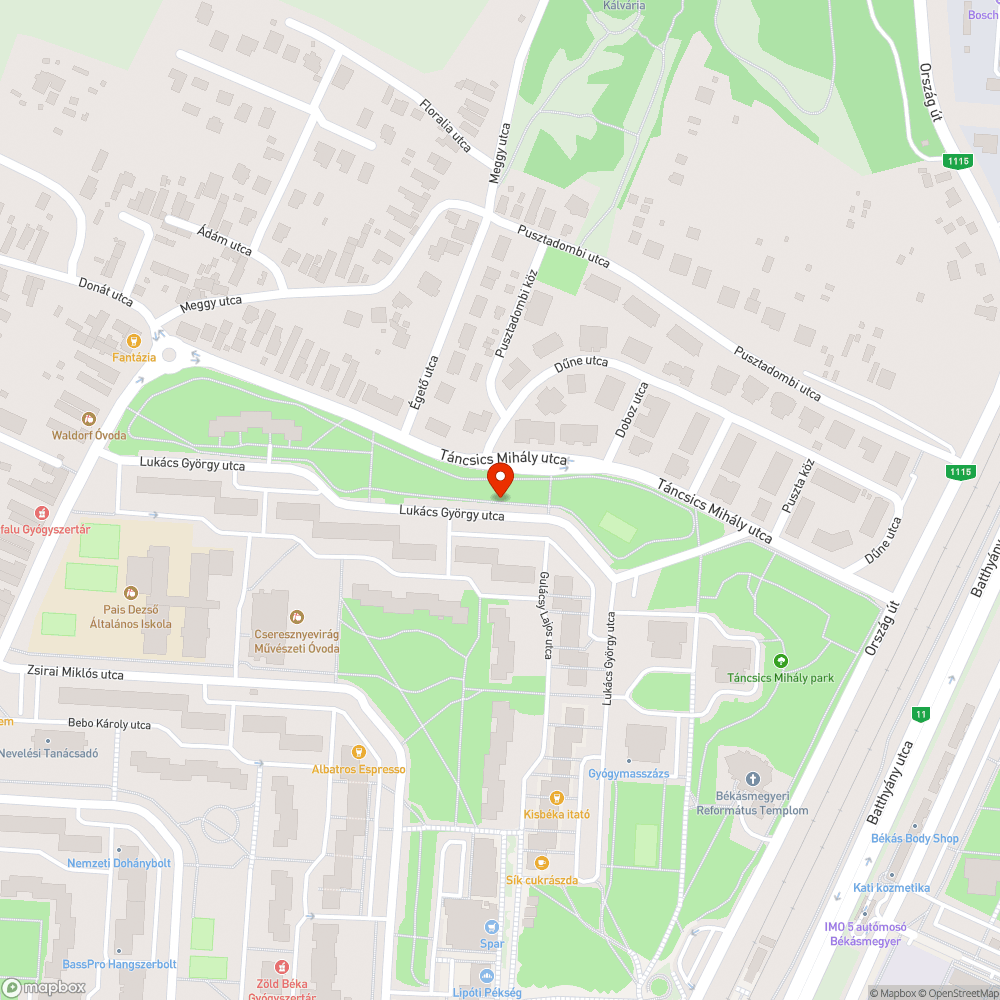 Elhagyott furgon bejelentés helye