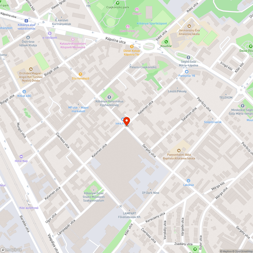 Üres oszlop bejelentés helye