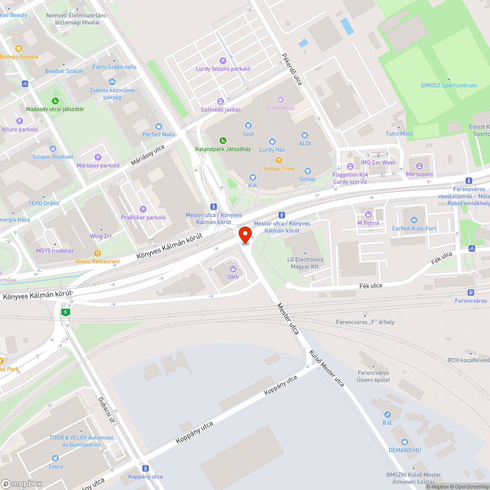 Hiányzó fényterelő bejelentés helye