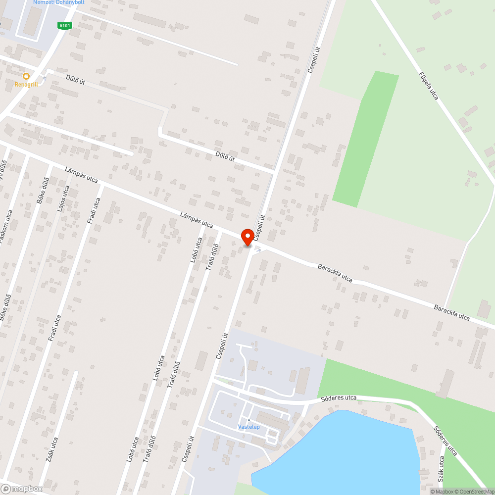 Megrongálódott talajvízfigyelő kút bejelentés helye