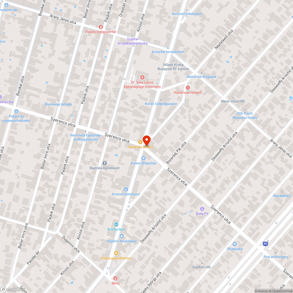 Növényzet által eltakart jelzőlámpa a Szerencs utcán bejelentés helye