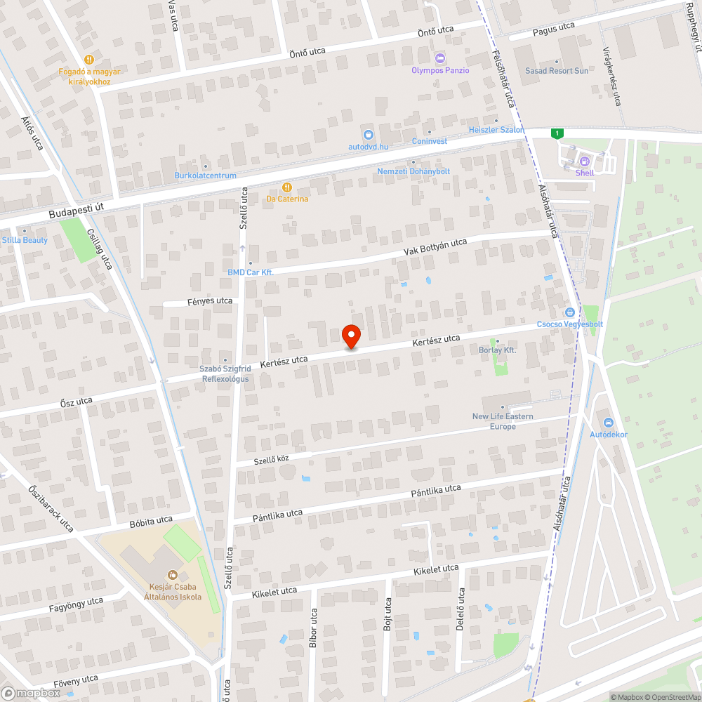 Elhagyott jármű bejelentés helye