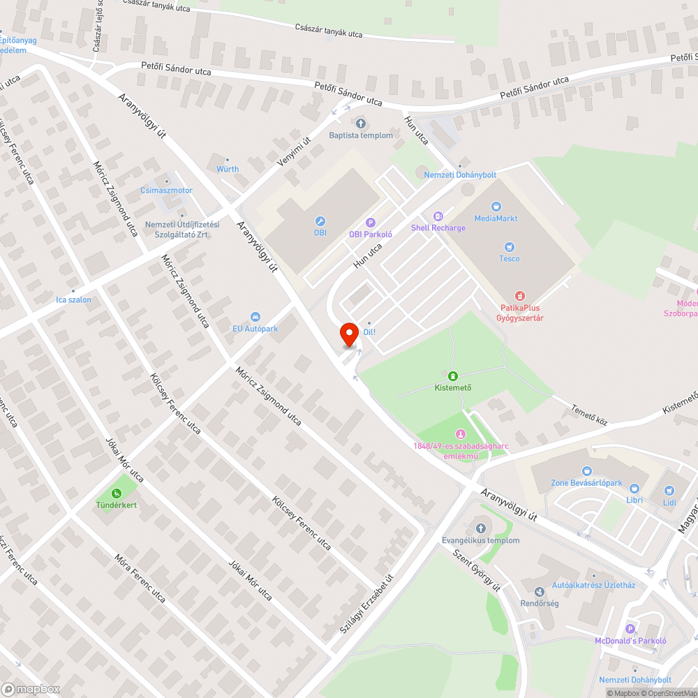 lekopott útburkolati jelek bejelentés helye