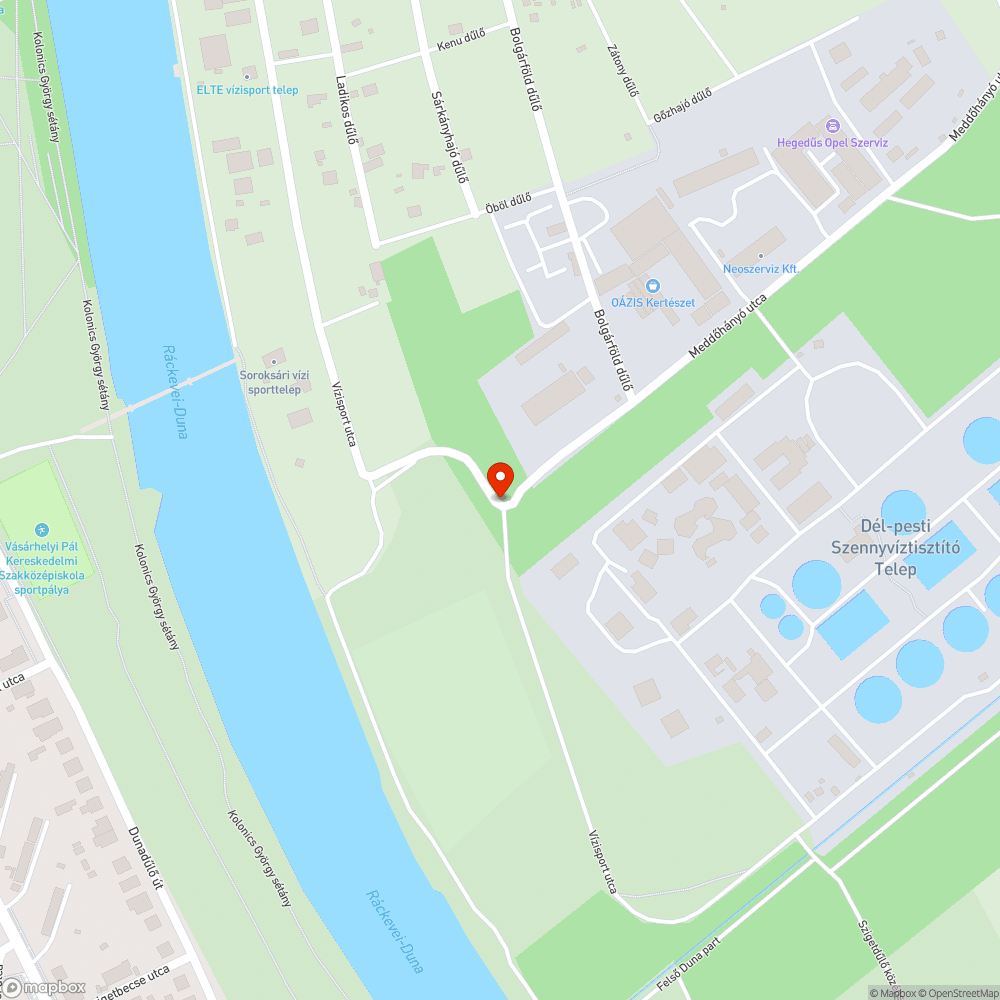 Táblákat takaró növényzet (Vízisport utca) bejelentés helye