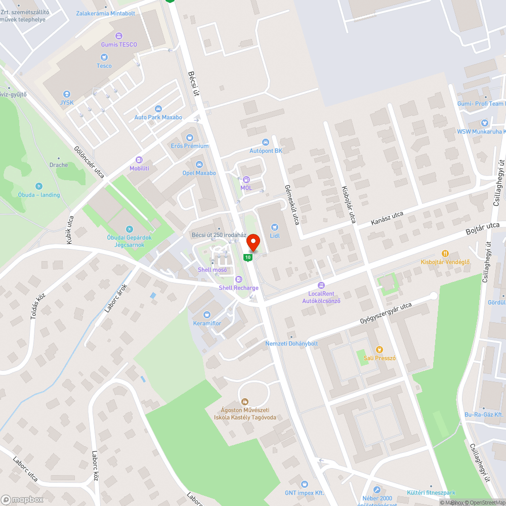 Kopott pad bejelentés helye