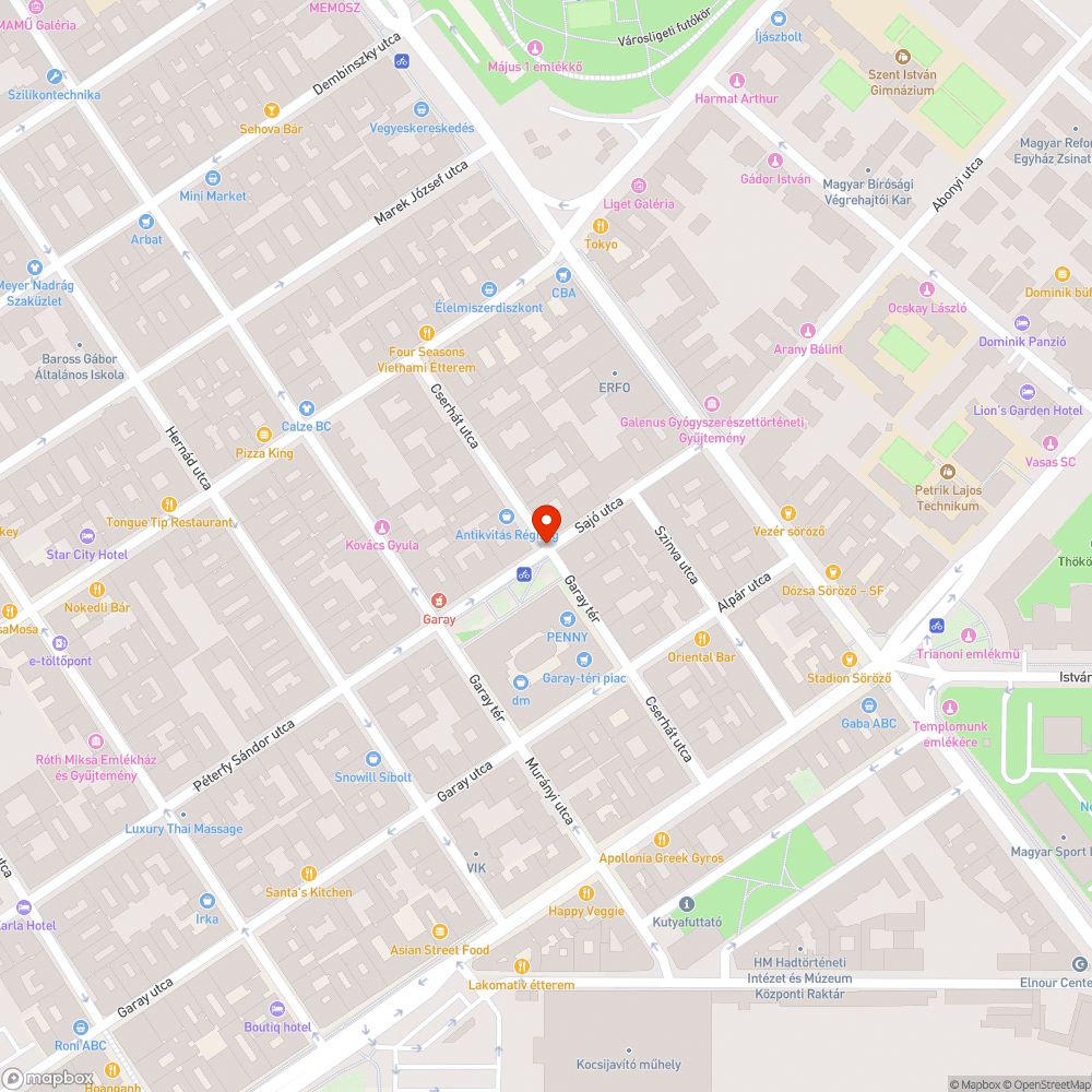 Kiszáradt fa bejelentés helye