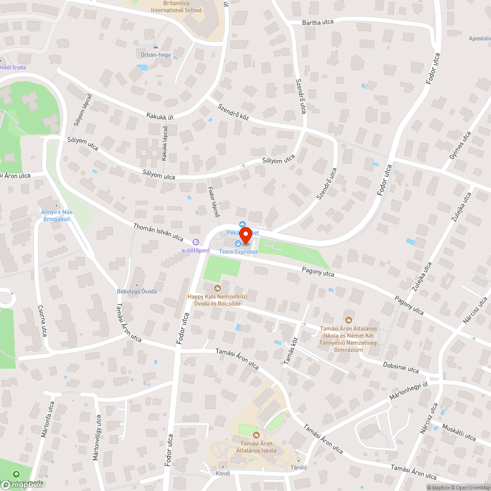 Graffiti a Tesco oldalán bejelentés helye