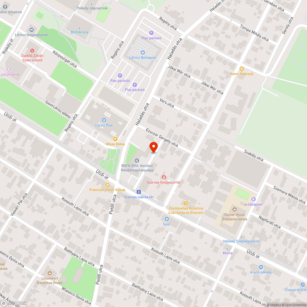 kátyú bejelentés helye