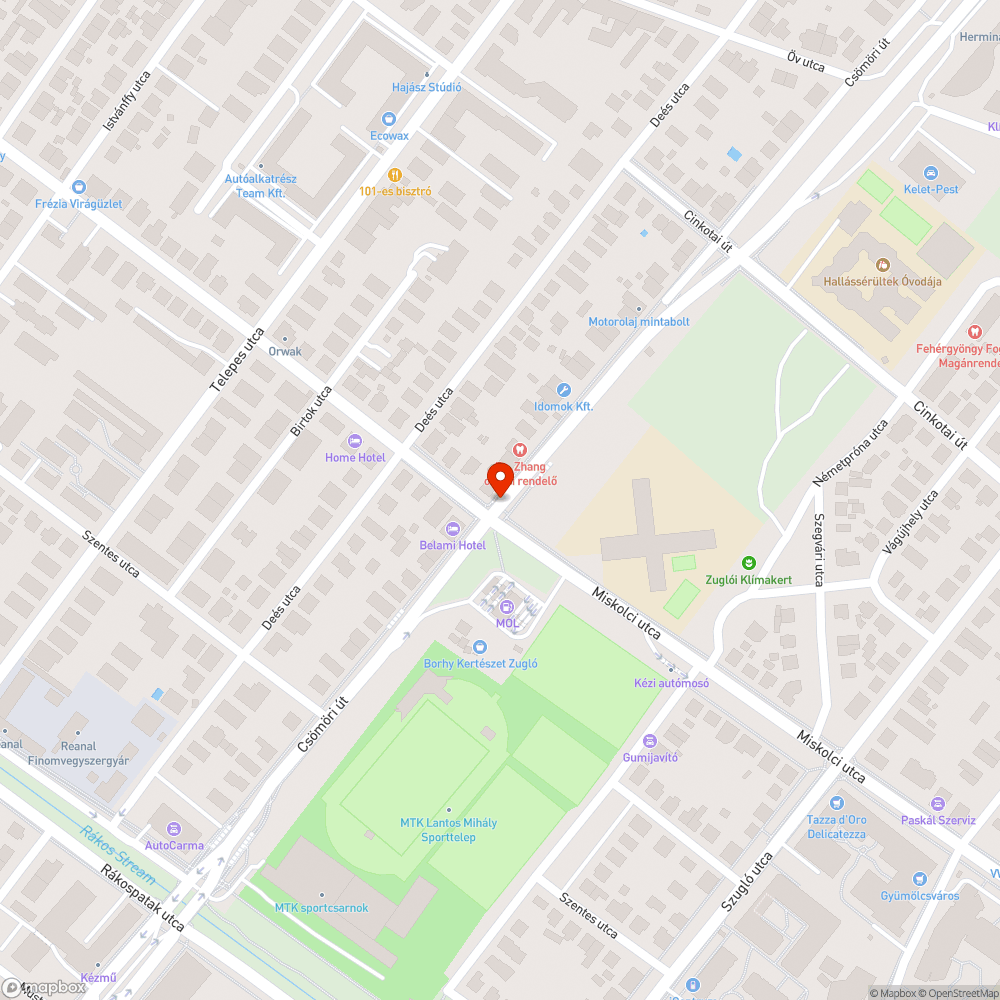 Kátyú a Csömöri úton bejelentés helye