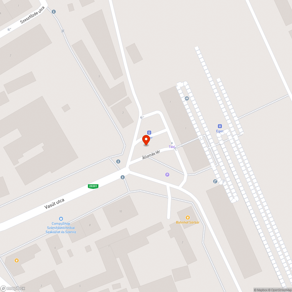 Kátyúk a vasútállomás előtt bejelentés helye