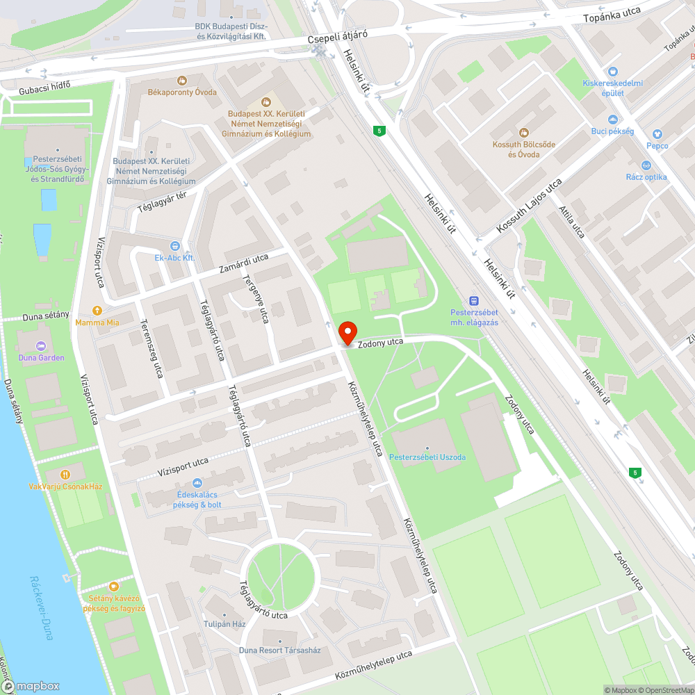 Szelektív sziget szemét bejelentés helye