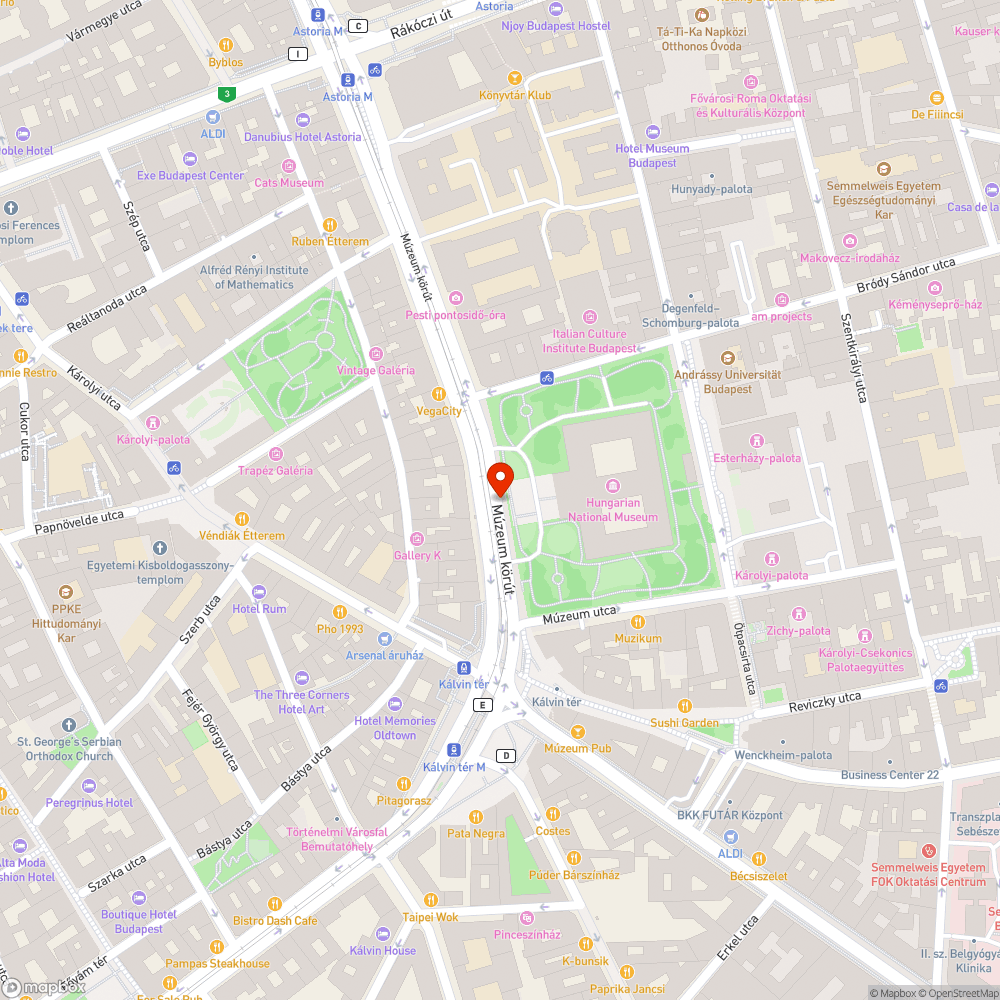 Múzeum krt. kerékpárút eldugult a víznyelő bejelentés helye