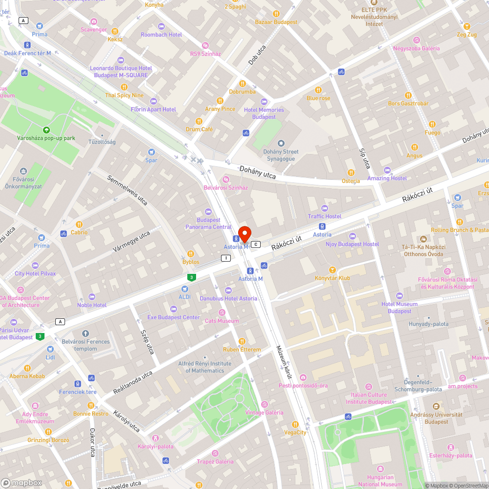 Veszélyesen kiálló sín az Astorián bejelentés helye