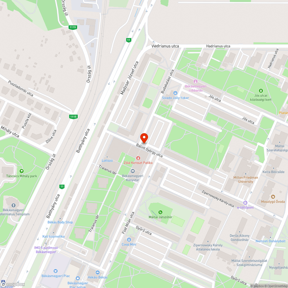 Kátyú bejelentés helye