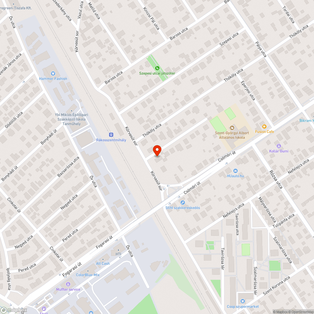 Elhanyagolt járda (?) bejelentés helye